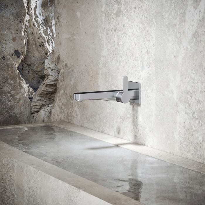 Keuco IXMO Flat Einhebel-Waschtischmischer Unterputz, Ausladung 22,5 cm, eckig