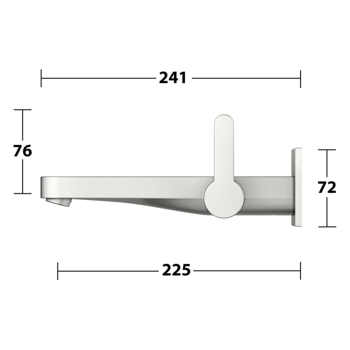 Keuco IXMO Flat Einhebel-Waschtischmischer Unterputz, Ausladung 22,5 cm, eckig
