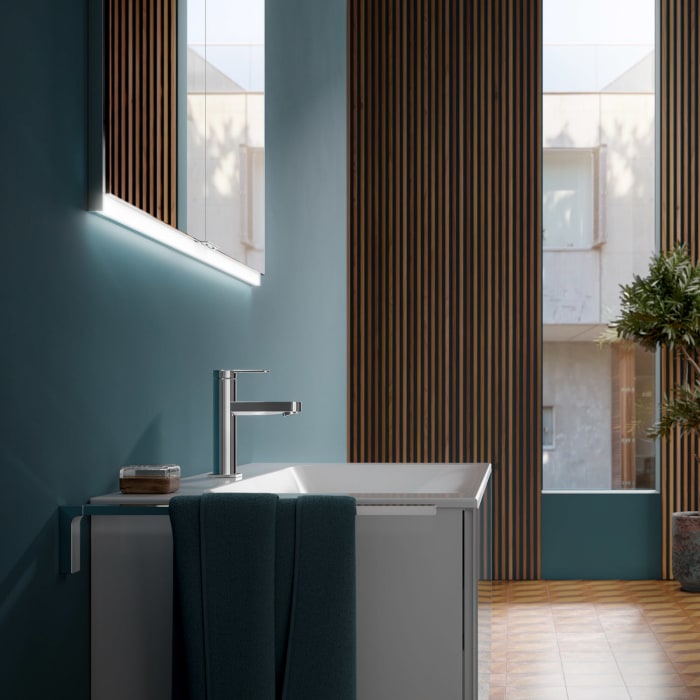 Keuco IXMO Flat Einhebel-Waschtischmischer 100, ohne Ablaufgarnitur