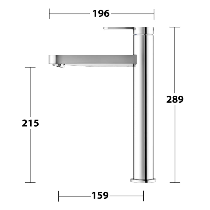 Keuco IXMO Flat Einhebel-Waschtischmischer 210, ohne Ablaufgarnitur