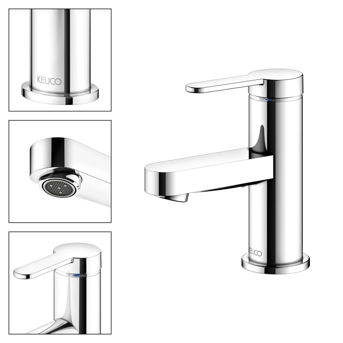 Keuco IXMO Flat Einhebel-Waschtischmischer 60, ohne Ablaufgarnitur