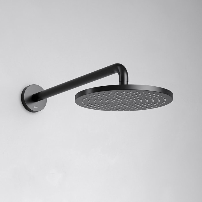Keuco IXMO Black Selection Unterputz Duschsystem mit Einhebelmischer, Stabhandbrause und Kopfbrause, runde Rosette