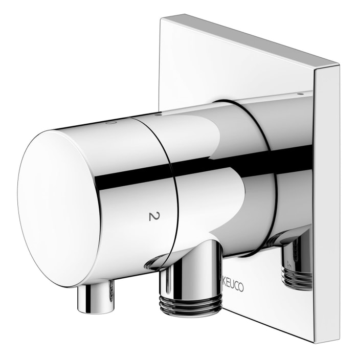 Keuco IXMO Unterputz Duschsystem mit Thermostatarmatur, Stabhandbrause und Kopfbrause, eckig