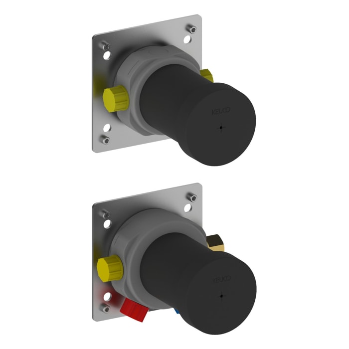 Keuco IXMO Unterputz Duschsystem mit Einhebelmischer, Stabhandbrause und Kopfbrause, rund