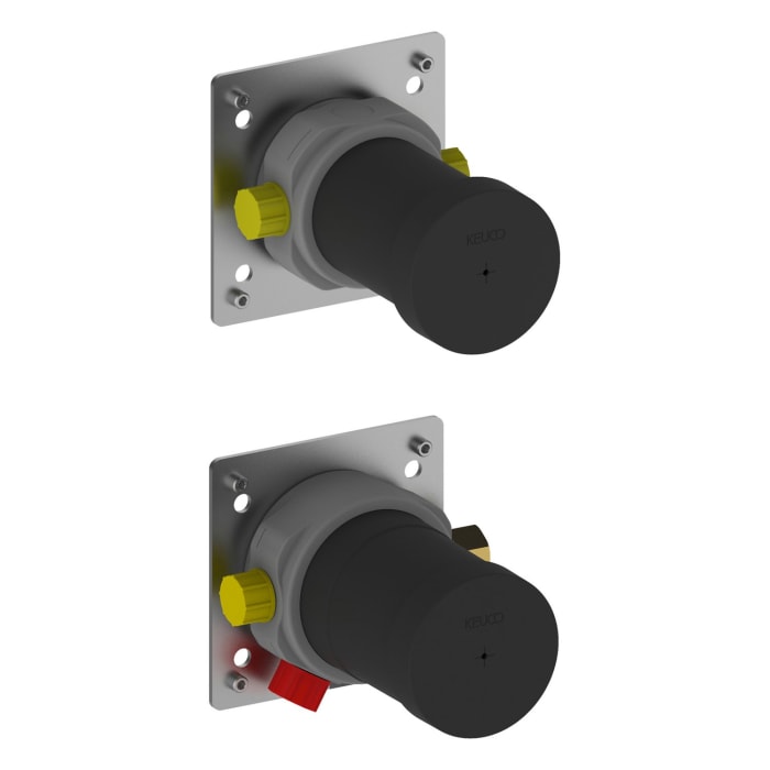 Keuco IXMO Unterputz Duschsystem mit Thermostatarmatur, Handbrause, Brausestange und Kopfbrause, rund