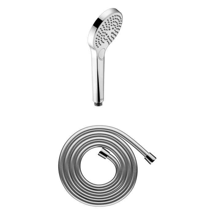 Keuco IXMO Unterputz Duschsystem mit Thermostatarmatur, Handbrause, Brausestange und Kopfbrause, eckig