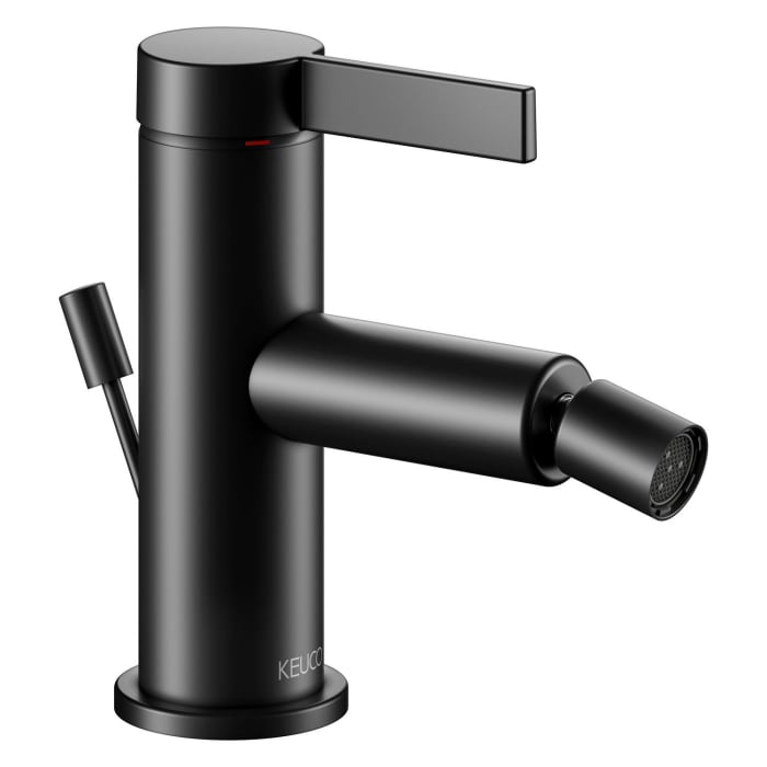 Keuco IXMO Pure Black Selection Einhebel-Bidetmischer mit Zugstangen-Ablaufgarnitur