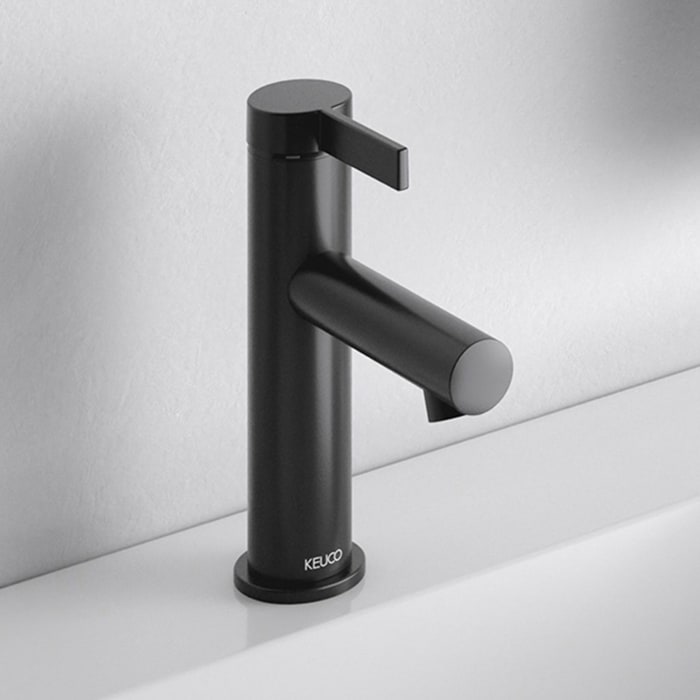 Keuco IXMO Pure Black Selection Einhebel-Waschtischmischer 130, ohne Ablaufgarnitur