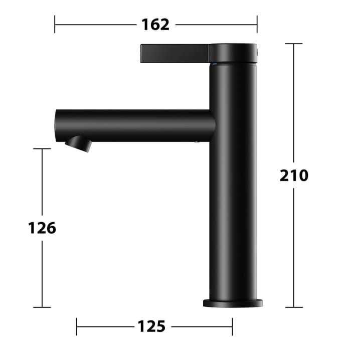 Keuco IXMO Pure Black Selection Einhebel-Waschtischmischer 130, ohne Ablaufgarnitur