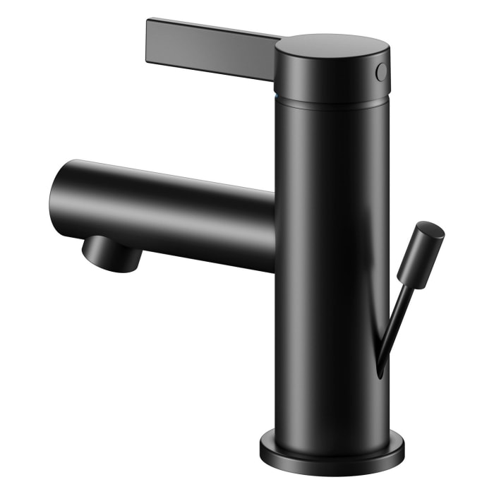 Keuco IXMO Pure Black Selection Einhebel-Waschtischmischer 60, mit Zugstangen-Ablaufgarnitur