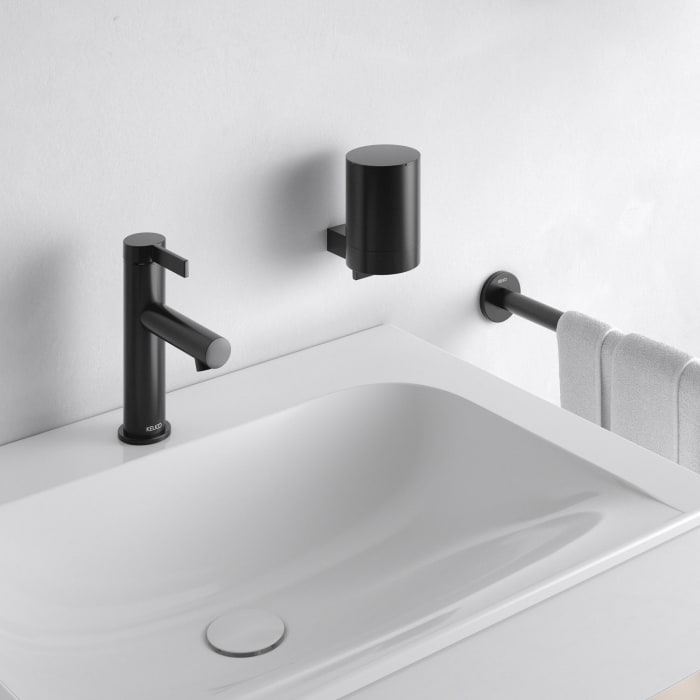 Keuco IXMO Pure Black Selection Einhebel-Waschtischmischer 100, ohne Ablaufgarnitur