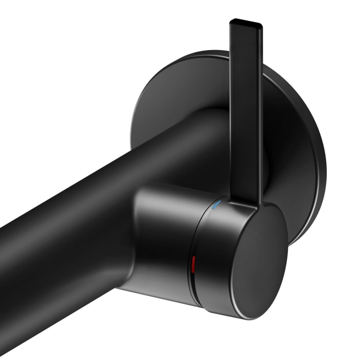 Keuco IXMO Pure Black Selection Einhebel-Waschtischmischer, Unterputz, rund