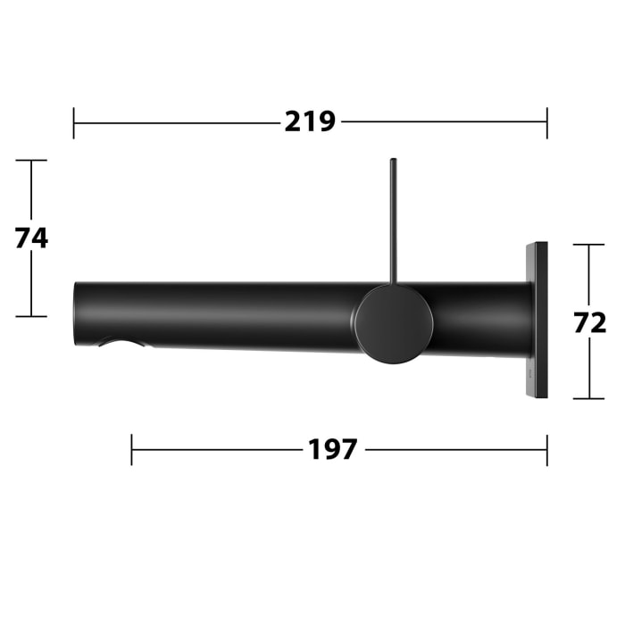 Keuco IXMO Pure Black Selection Einhebel-Waschtischmischer, Unterputz, eckig