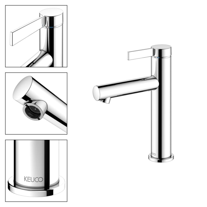 Keuco IXMO Pure Einhebel-Waschtischmischer 130, ohne Ablaufgarnitur