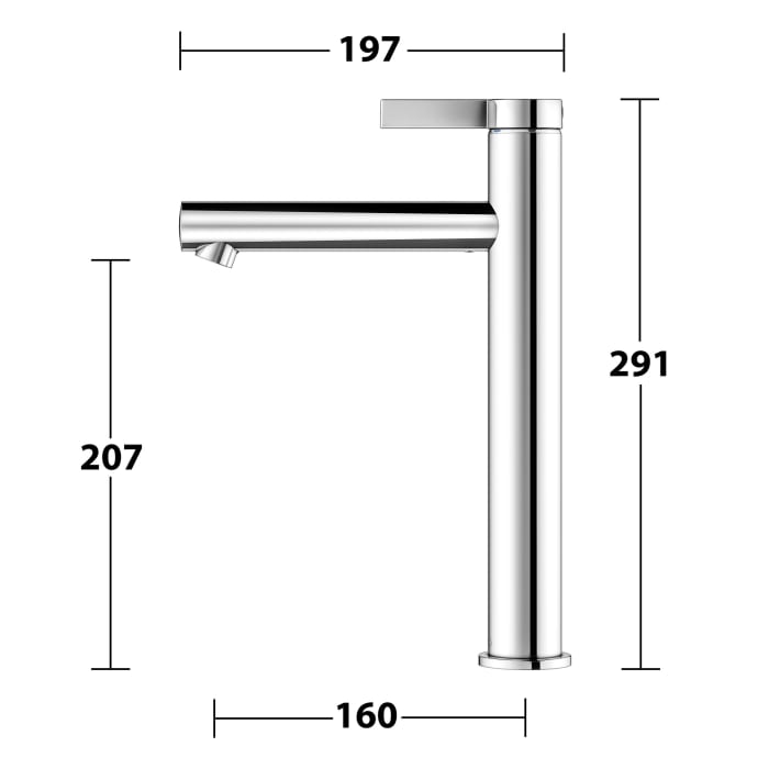 Keuco IXMO Pure Einhebel-Waschtischmischer 210, ohne Ablaufgarnitur