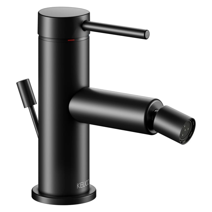 Keuco IXMO Soft Black Selection Einhebel-Bidetmischer mit Zugstangen-Ablaufgarnitur