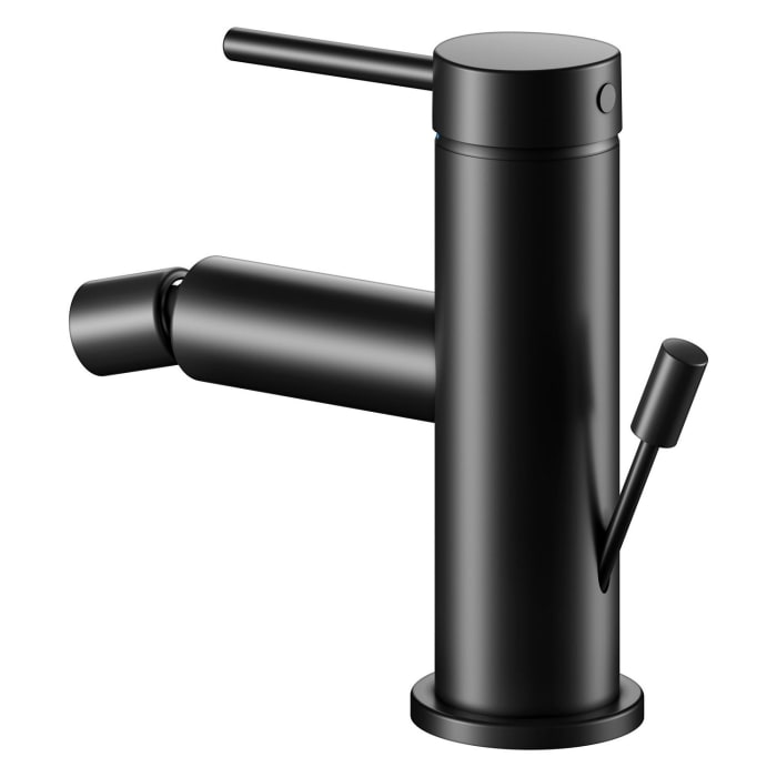 Keuco IXMO Soft Black Selection Einhebel-Bidetmischer mit Zugstangen-Ablaufgarnitur