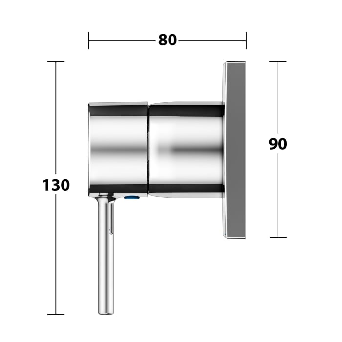 Keuco IXMO Soft Unterputz-Einhebelmischer für Wanne & Dusche, eckig