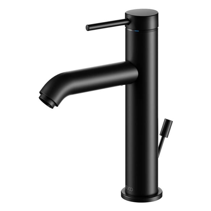 Keuco IXMO Soft Black Selection Einhebel-Waschtischmischer 130, mit Zugstangen-Ablaufgarnitur