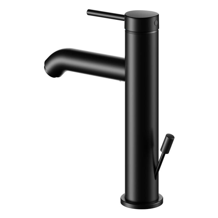 Keuco IXMO Soft Black Selection Einhebel-Waschtischmischer 130, mit Zugstangen-Ablaufgarnitur