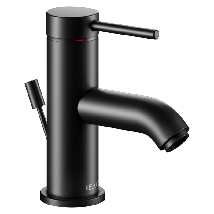 Keuco IXMO Soft Black Selection Einhebel-Waschtischmischer 60, mit Zugstangen-Ablaufgarnitur