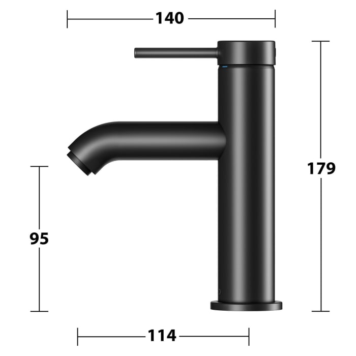 Keuco IXMO Soft Black Selection Einhebel-Waschtischmischer 100 ohne Ablaufgarnitur