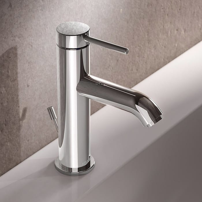 Keuco IXMO Soft Einhebel-Waschtischmischer 130, mit Zugstangen-Ablaufgarnitur