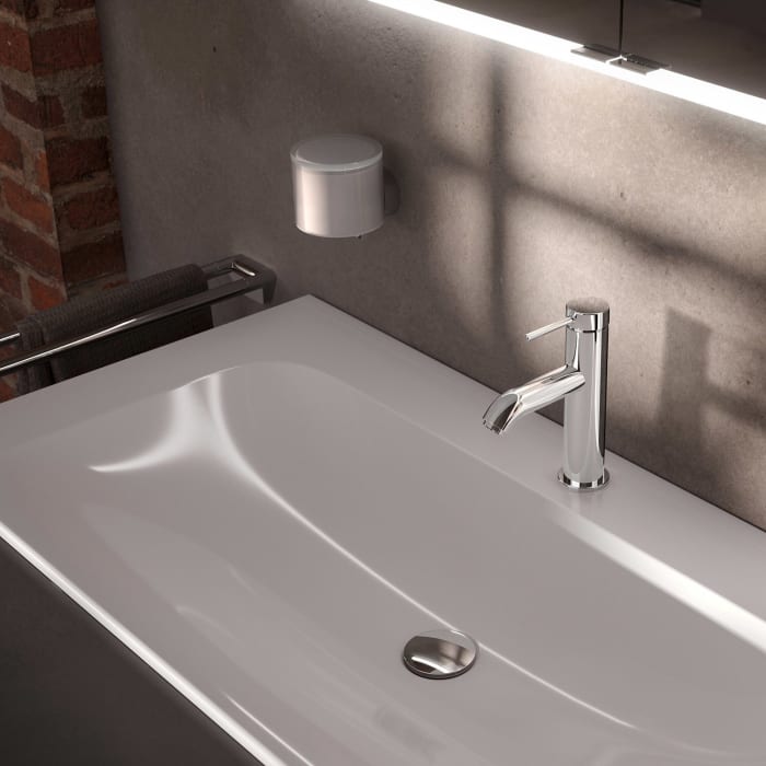 Keuco IXMO Soft Einhebel-Waschtischmischer 130, mit Zugstangen-Ablaufgarnitur