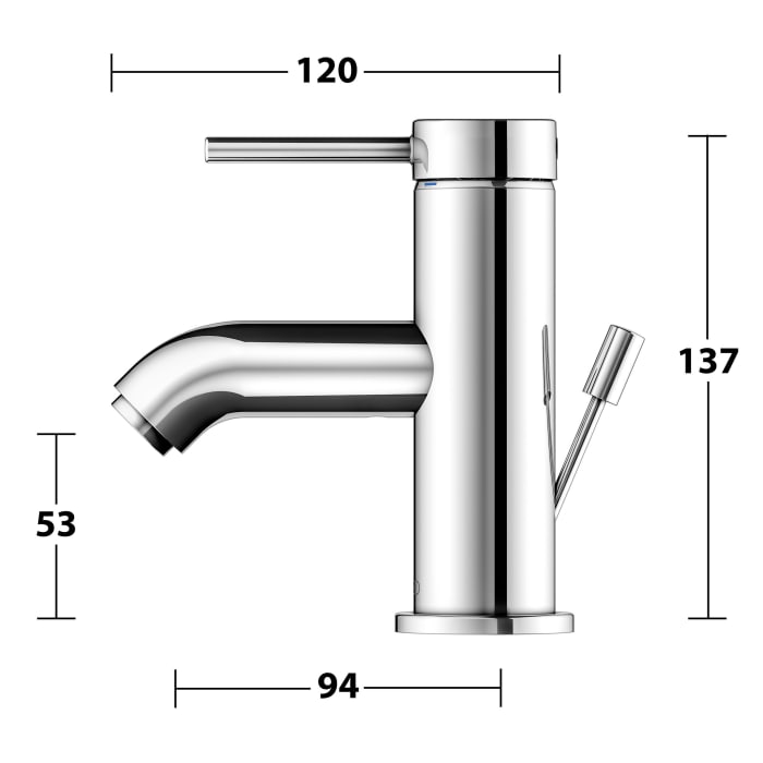Keuco IXMO Soft Einhebel-Waschtischmischer 60, mit Zugstangen-Ablaufgarnitur