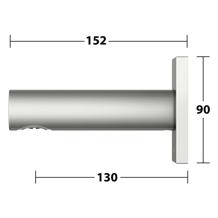Keuco IXMO Wanneneinlauf Unterputz, Ausladung 13 cm, Rosette eckig