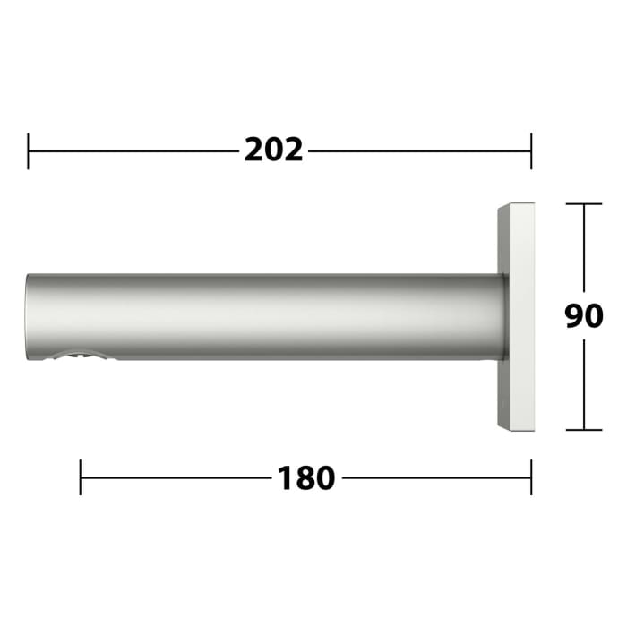 Keuco IXMO Wanneneinlauf Unterputz, Ausladung 18 cm, Rosette eckig