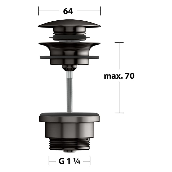 Keuco Universal Ablaufgarnitur G 1¼ für Waschtische mit Überlauf