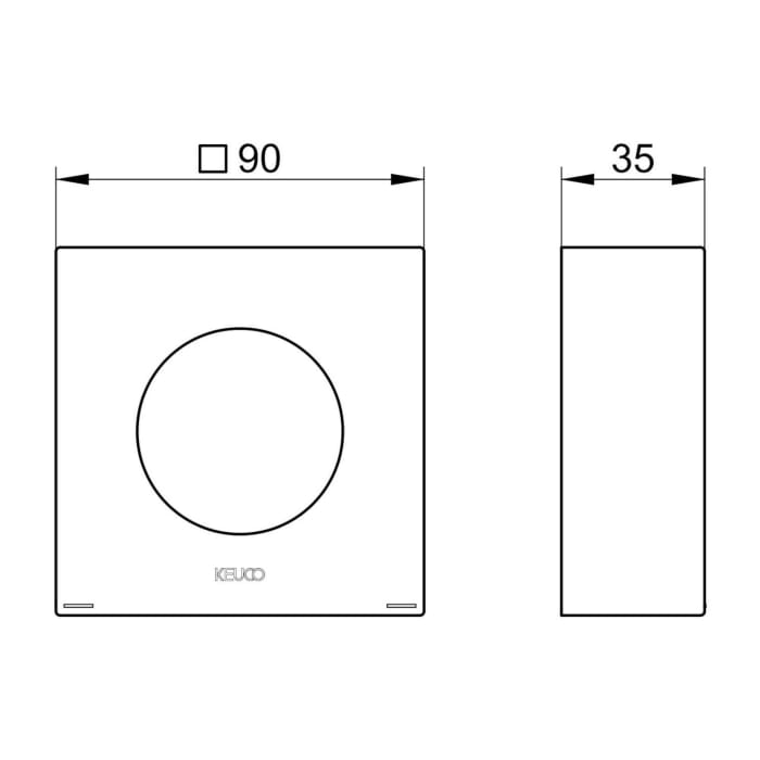 Keuco IXMO Verlängerungsrosette eckig, für Einhebelmischer Unterputz