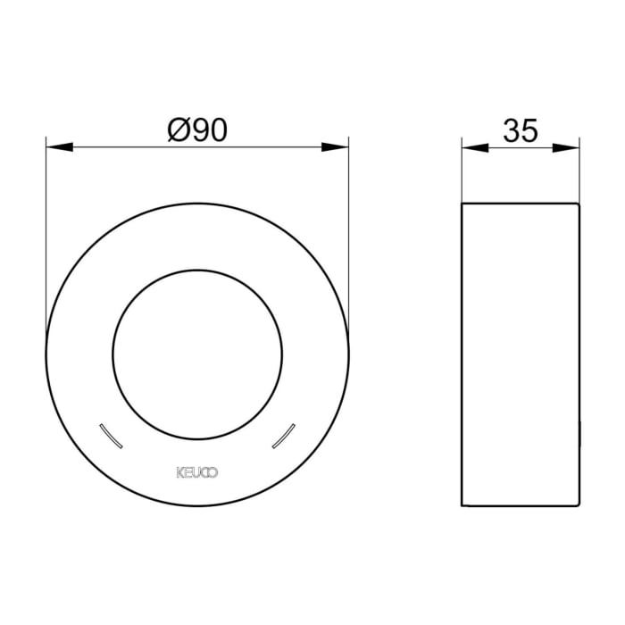 Keuco IXMO Verlängerungsrosette rund, für Einhebelmischer Unterputz