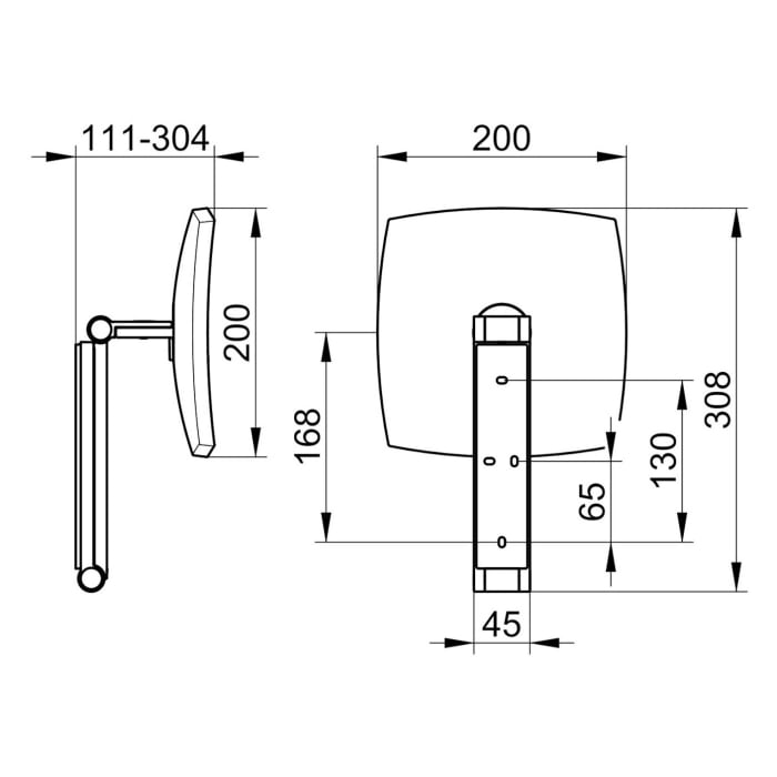 Keuco iLook-move Kosmetikspiegel eckig, ohne Beleuchtung