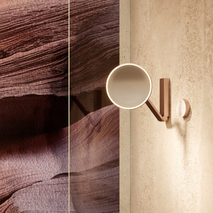 Keuco iLook-move Kosmetikspiegel rund, mit Beleuchtung und Bedienfeld