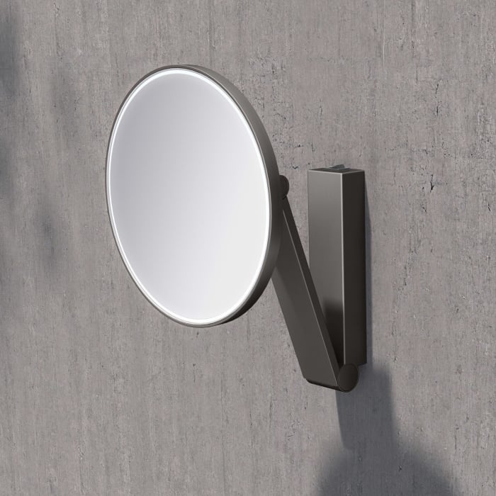 Keuco iLook-move Kosmetikspiegel rund, mit Beleuchtung und Wippschalter