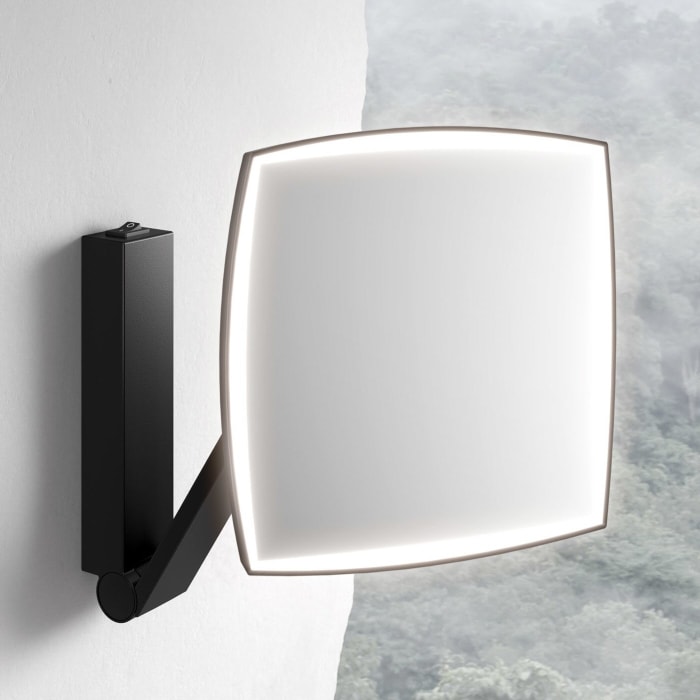 Keuco iLook-move Kosmetikspiegel, eckig mit 5-fach Vergrößerung, Wandmodell