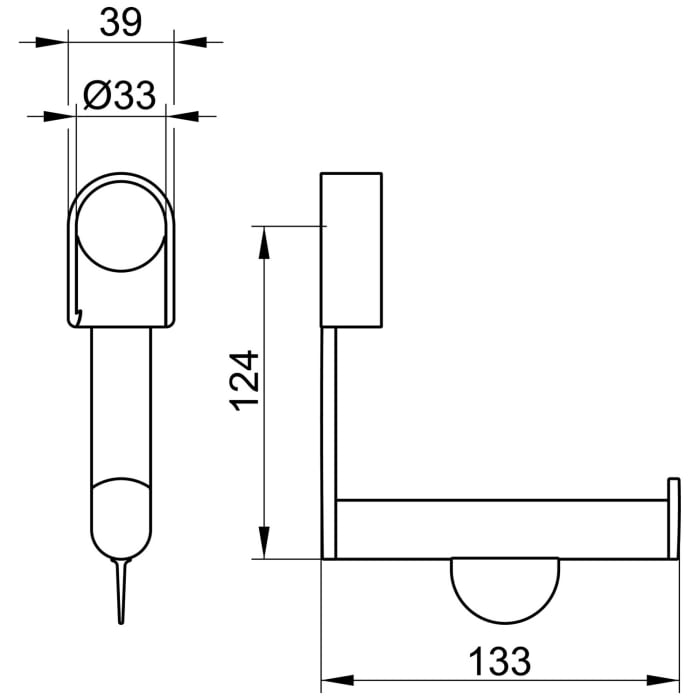 Keuco Plan Care Toilettenpapierhalter für Winkelgriffe