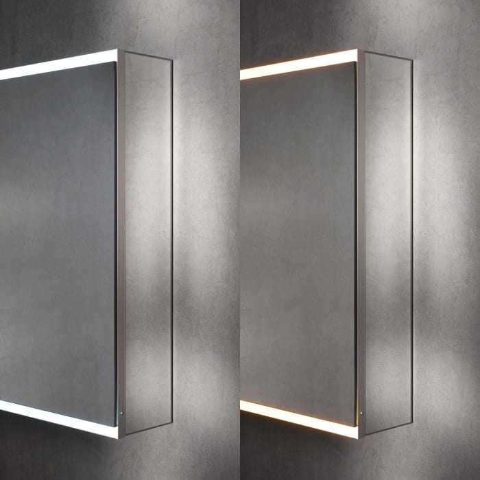 Keuco Royal P94 Aufputz-Spiegelschrank 4-türig 160 x 12 cm, mit LED-Beleuchtung