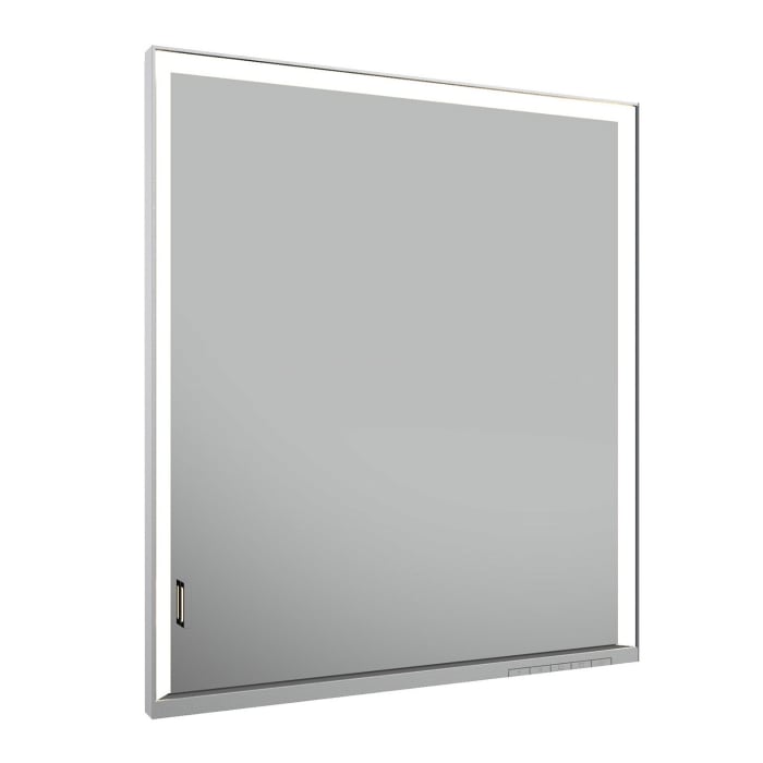Keuco Royal Lumos Wandeinbau Spiegelschrank 65 x 73,5 cm, Anschlag rechts, DALI-steuerbar, verdeckte Ablage