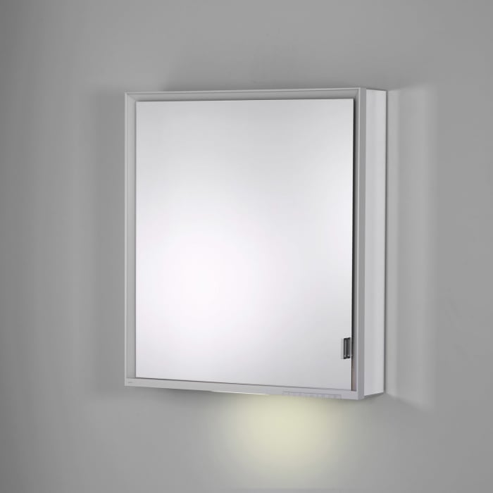 Keuco Royal Lumos Wandvorbau Spiegelschrank 65 x 73,5 cm, Anschlag links, verdeckte Ablage