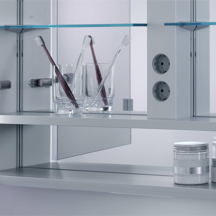 Keuco Royal Lumos Wandvorbau Spiegelschrank 90 x 73,5 cm, verdeckte Ablage