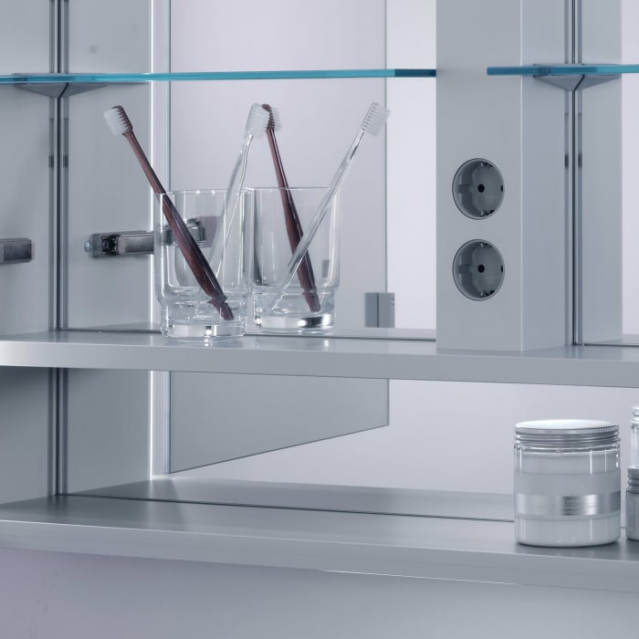 Keuco Royal Lumos Wandvorbau Spiegelschrank 140 x 73,5 cm, verdeckte Ablage