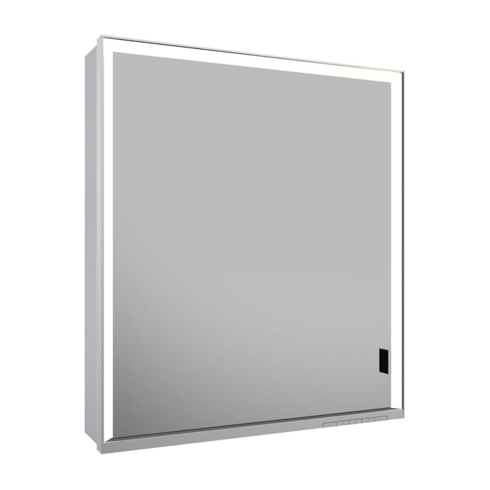 Keuco Royal Lumos Wandvorbau Spiegelschrank 65 x 73,5 cm, Anschlag links, DALI-steuerbar, verdeckte Ablage