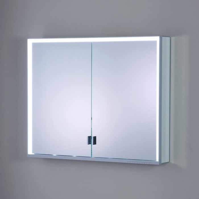 Keuco Royal Lumos Wandvorbau Spiegelschrank 80 x 73,5 cm, DALI-steuerbar, verdeckte Ablage