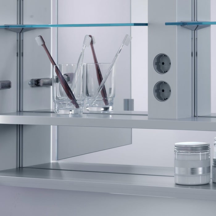 Keuco Royal Lumos Wandvorbau Spiegelschrank 120 x 73,5 cm, DALI-steuerbar, verdeckte Ablage