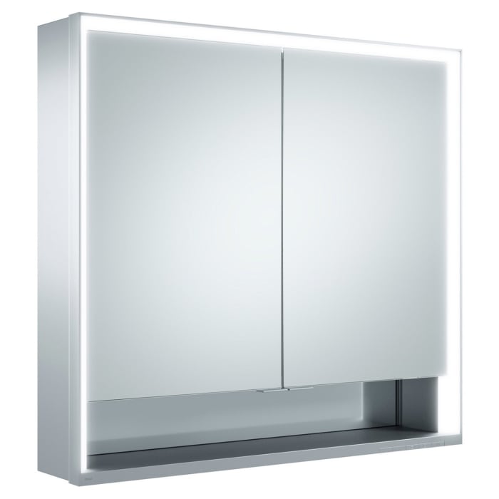 Keuco Royal Lumos Wandvorbau Spiegelschrank 70 x 73,5 cm, DALI-steuerbar, offene Ablage