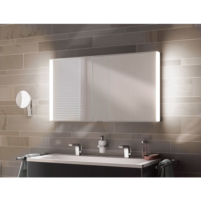 Keuco Royal Match Spiegelschrank Wandhalbeinbau mit LED-Beleuchtung 120 x 70 cm, CH Version