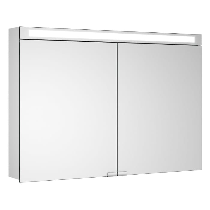 Keuco Royal E-One Aufputz-Spiegelschrank 100 x 70 cm mit 2 Türen und LED-Beleuchtung